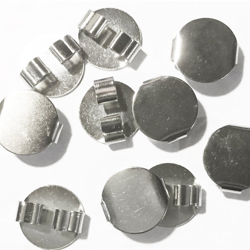 SeedBeadExplosion Blank Bolo Tie Round Slides Pack of 10 Silvertone 16mm - Image 1
